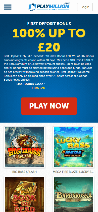 PlayMillion Casino Mobile screenshot